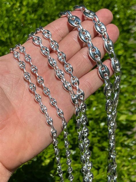 silver gucci link chain|Gucci mariner link chain silver.